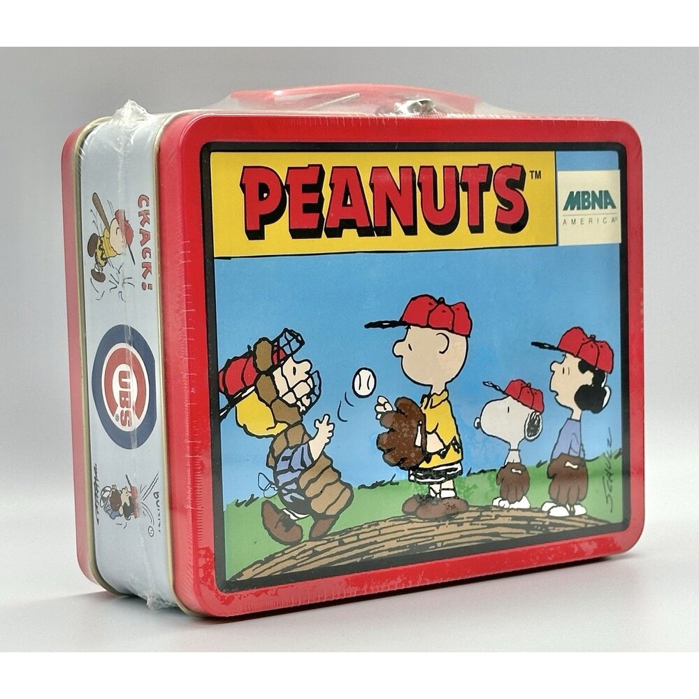 Sealed Peanuts Chicago Cubs MBNA 50th Anniversary Lunch Box Snoopy Charlie Brown